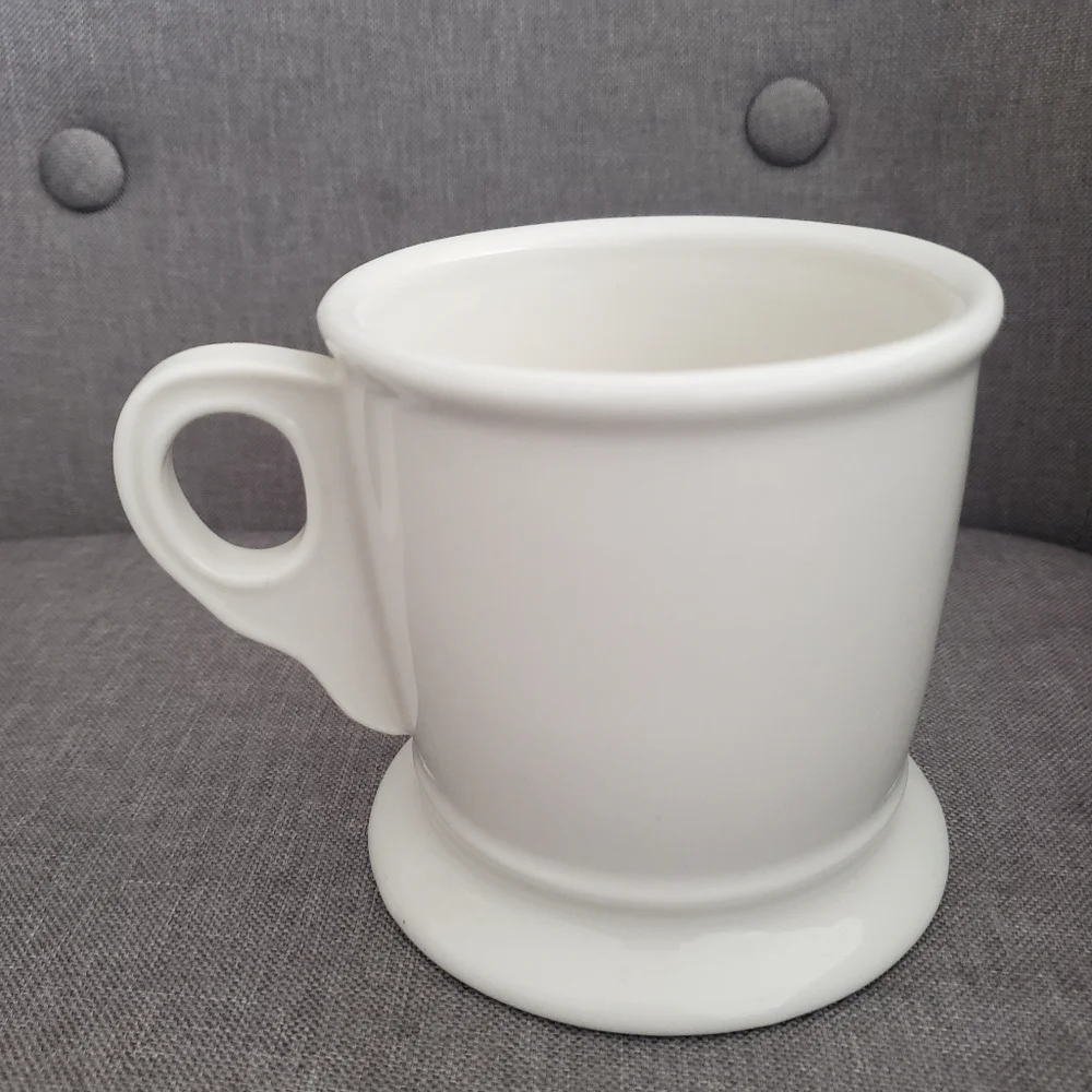 Anthropologie Retro Monogram S Letter Mug White With Black Initial Shaving Style
